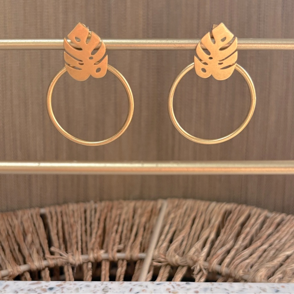 Madewell Palmleaf Hoop Earrings - Picture 2 of 4